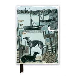 Angela Harding Harbour Whippets Foiled Note Book Journal 