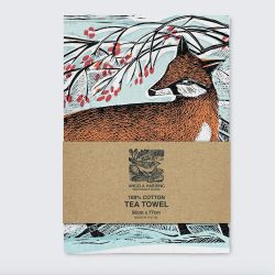 Angela Harding Stopping by the Woods Tea Towel