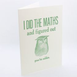 I Did The Maths and Figured It Out You Are Older Greetings Card QP548