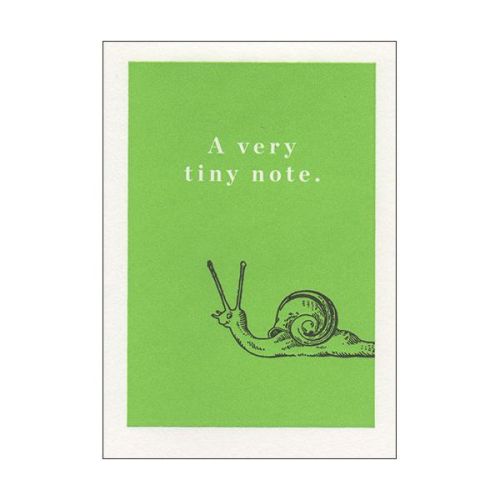 A Very Tiny Note Snail Greetings Card AP183