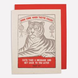 Cats Take a Message Mary Bly Quote Greetings Card QP444