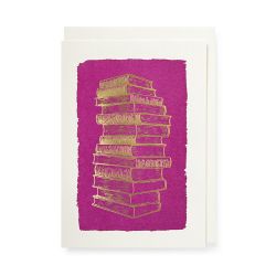 Archivist Gold Books A6 Greetings Card APS350