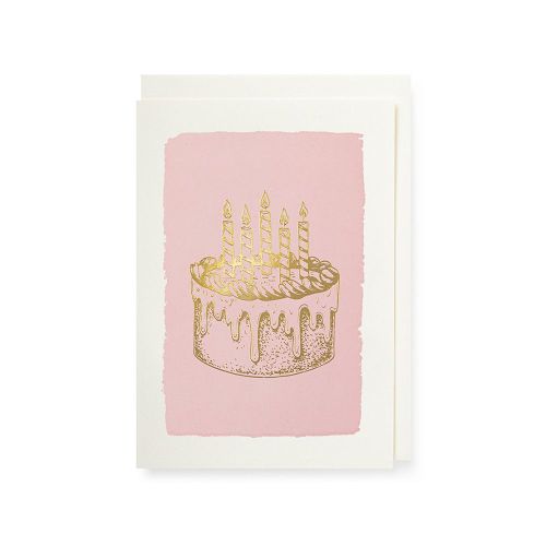 Archivist Gold Cake A6 Greetings Card APS351