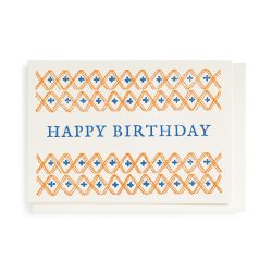 Archivist Happy Birthday Pattern A6 Greetings Card APS336