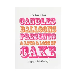 It's Time For Candles Happy Birthday Card QP712