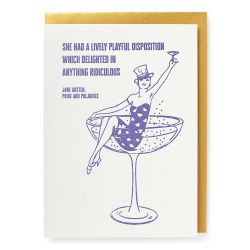 Playful Disposition Jane Austen Quote Greeings Card QP667