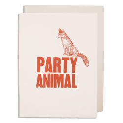 Party Animal Fox Greetings Card QP542