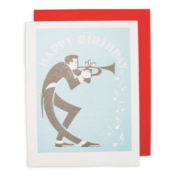 Trumpeter Happy Birthday Card QP141