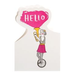 Charlotte Farmer French Horn Hello Greetings Card CO108