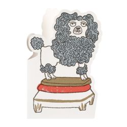 Charlotte Farmer Grey Poodle Greetings Card CO106