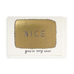 Charlotte Farmer You're Very Nice Biscuit A6 Greetings Card APS343