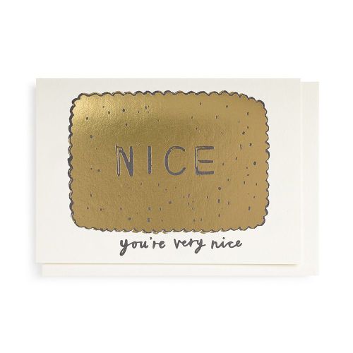Charlotte Farmer You're Very Nice Biscuit A6 Greetings Card APS343