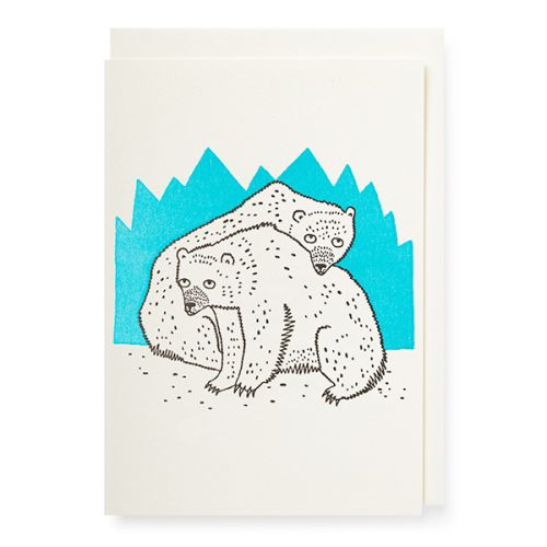 Charlotte Farmer Polar Bears Greetings Card XPS112
