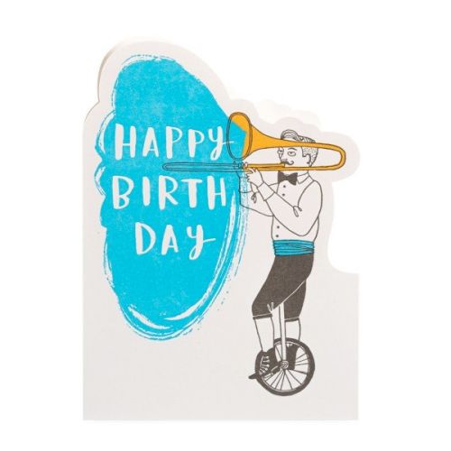 Charlotte Farmer Trombone Player Greetings Card CO110