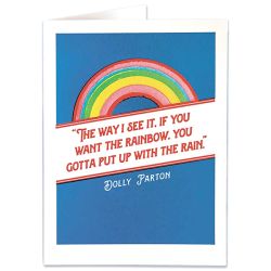 Dolly Parton Rainbow Quote Greetings Card QP385
