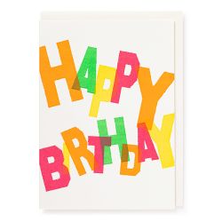 Colours Happy Birthday Card QP558