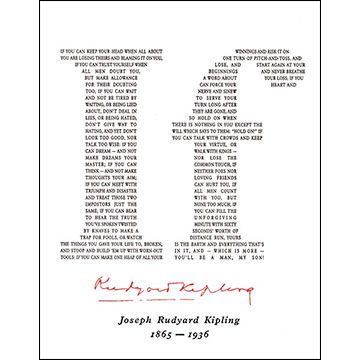 If Rudyard Kipling Greetings Card QP241