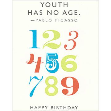 Youth Has No Age Picasso Birthday Card QP276