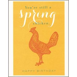 Spring Chicken Happy Birthday Card QP289