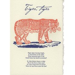 Tiger Tiger Poem Blake Greetings Card QP300