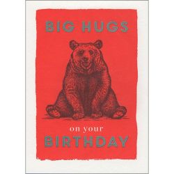 Big Hugs on Your Birthday Greetings Card QP351