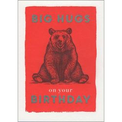 Big Hugs on Your Birthday Greetings Card QP351
