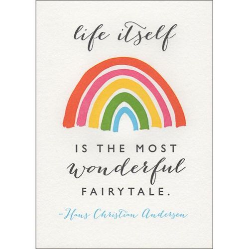 Wonderful Fairy Tale Hans Christian Andersen Quote Greetings Card QP400