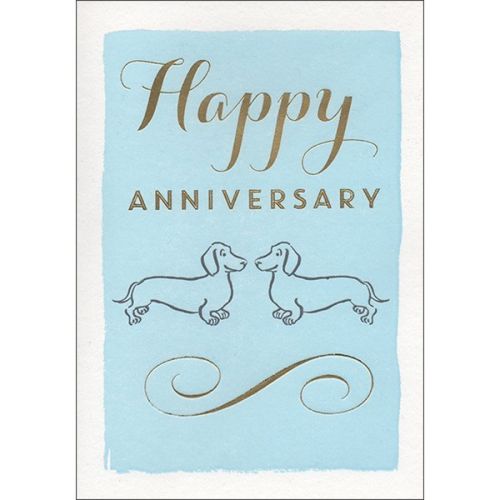 Dachshund Happy Anniversary Card QP427