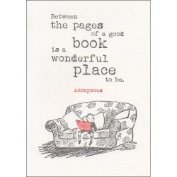Between Two Pages of a Good Book Greetings Card QP452