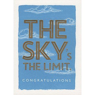 The Skys The Limit Congratulations Card QP375