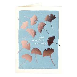 With Heartfelt Sympathy Leaves Greetings Card QP436
