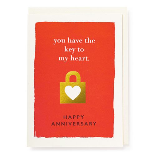 You Have the Key to My Heart Happy Anniversary Card QP569