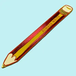 Ark Leather Bookmark Always Write Pencil Yellow