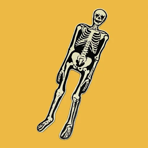 Ark Leather Bookmark Skeleton Black and Cream