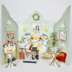 Polly Fern Festive Dutch Gable Advent Calendar AC33