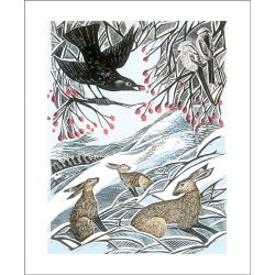 Angela Harding Hares in Conversation Greetings Card AH3065X