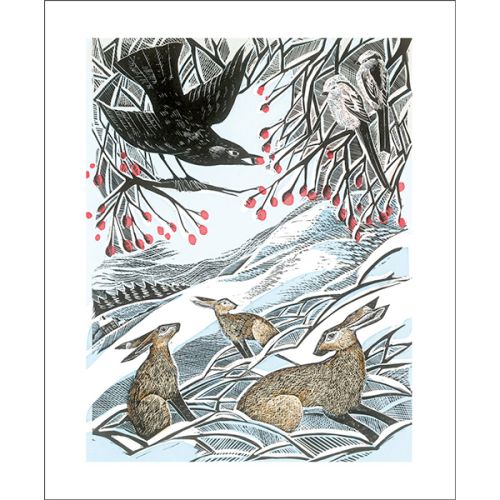 Angela Harding Hares in Conversation Greetings Card AH3065X