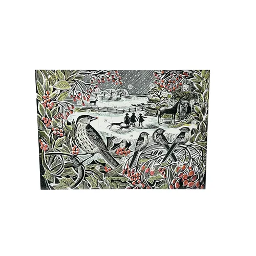 Angela Harding Holly Hedge Mini Advent Calender Greetings Card ADC3