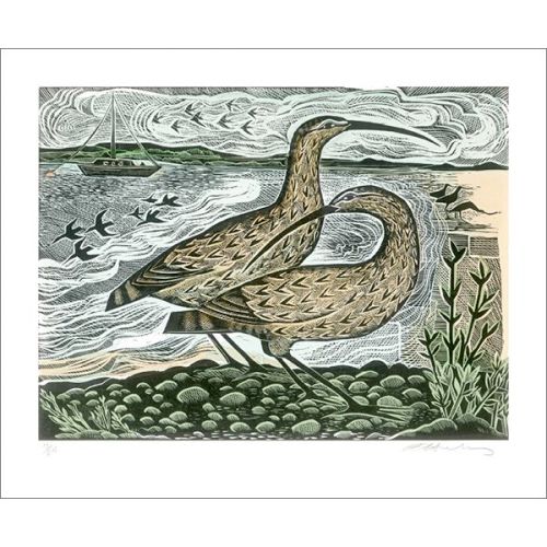 Angela Harding Two Curlews on the Deben Greetings Card AH3000