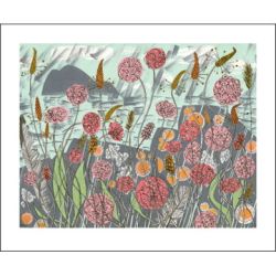 Angie Lewin Lichen and Thrift Greetings Card AL1424