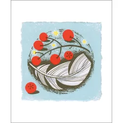 Angie Lewin Berries and Feather Greetings Card AL3240X