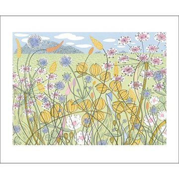 Angie Lewin Machair Greetings Card AL2069