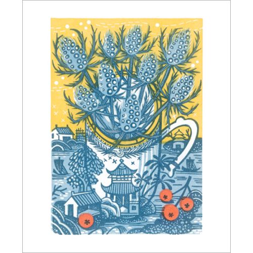 Angie Lewin Sea Holly Greetings Card AL3130X