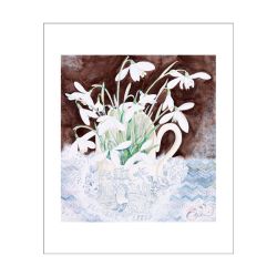 Angie Lewin Snowdrop Cup Greetings Card AL1980X