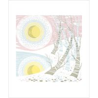Angie Lewin The Moon and Trees Greetings Card AL3176X
