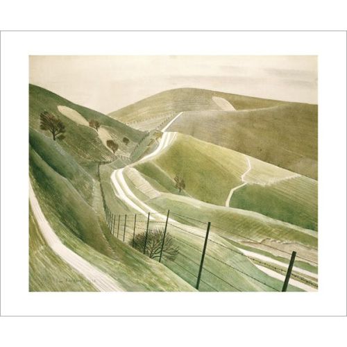 Eric Ravilious Chalk Paths Greetings Card RL3152