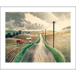 Eric Ravilious Wiltshire Landscape Greetings Card RL1687