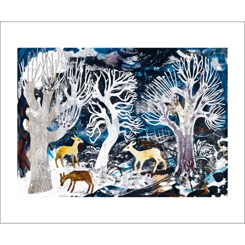 Mark Hearld Deer at the Wood's Edge Greetings Card MH3302x
