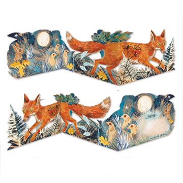 Mark Hearld Fox Triple Greetings Card MH1594