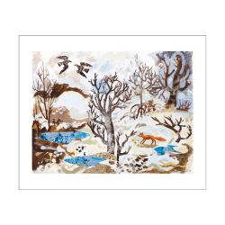 Mark Hearld Winter Fox and Crows Greetings Card MH1973X